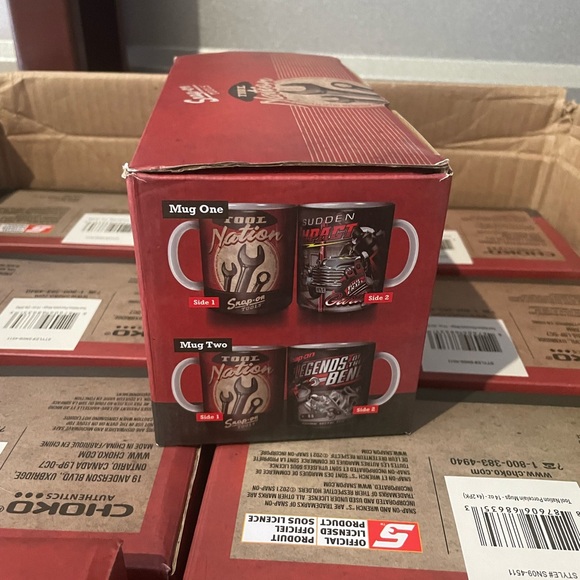 Snap On Tools 2 pk Ceramic Collector Edition Mugs - Picture 2 of 8